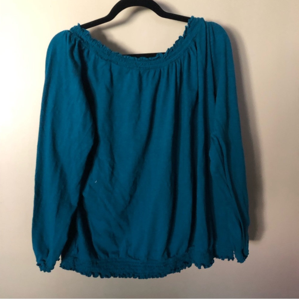Teal blouse - Picture 3 of 4